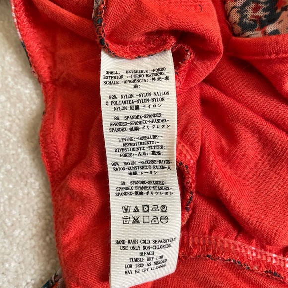 Urban Outfitters Orange Mesh Floral Top Size S - Picture 5 of 7